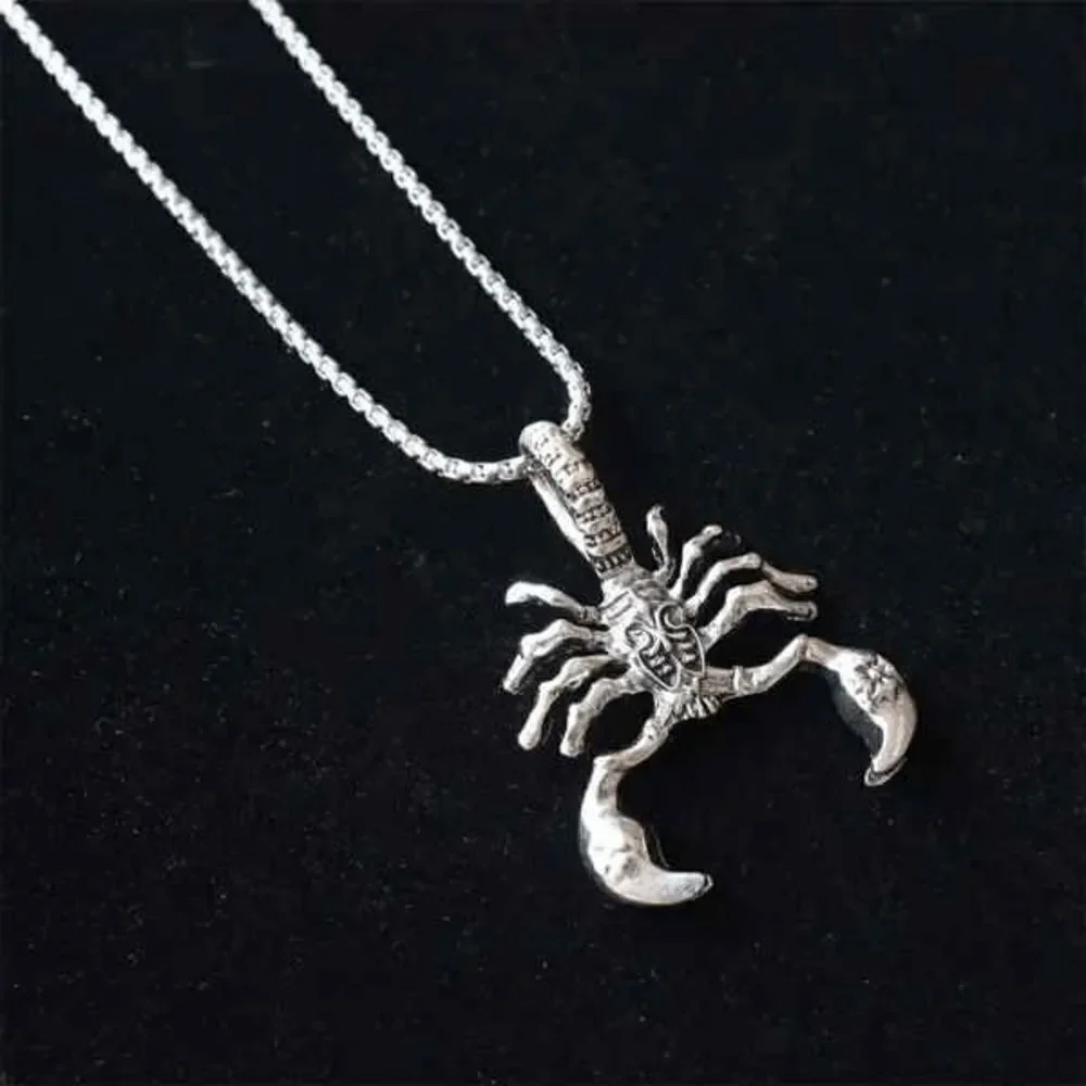 Stainless Steel Scorpion Pendant Necklace & Bracelet Set